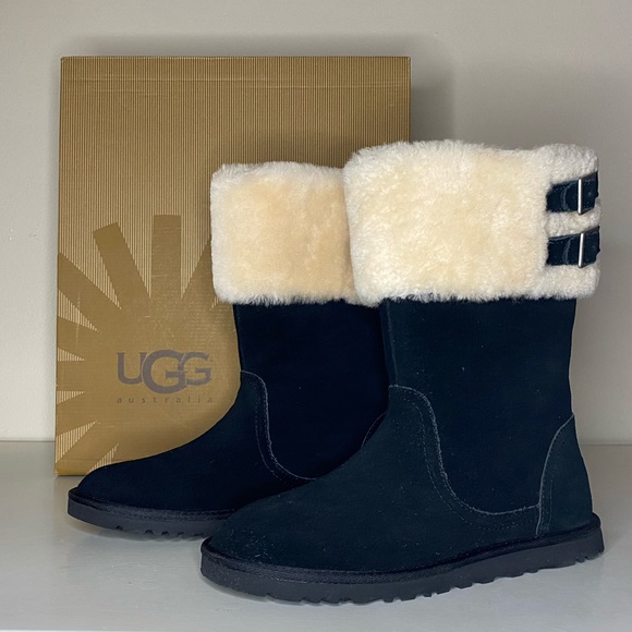 Brand NEW Black Buckled Uggs - Picture 1 of 9